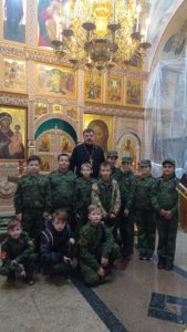 Кадеты Деденевской школы посетили храм и войсковую часть