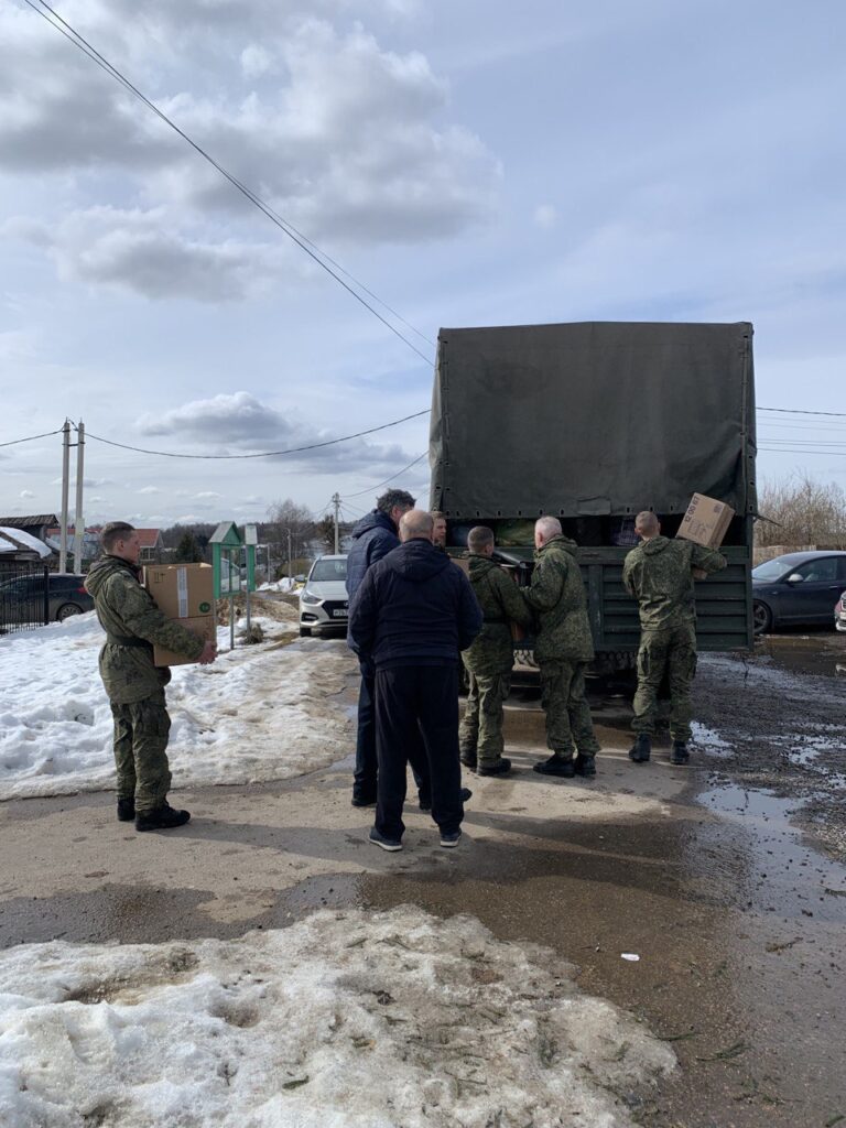 Организация гуманитарной помощи для пострадавших жителей Донбасса и Луганска с участием военнослужащих 210 зенитно-ракетного полка, 26.03.2024г.
